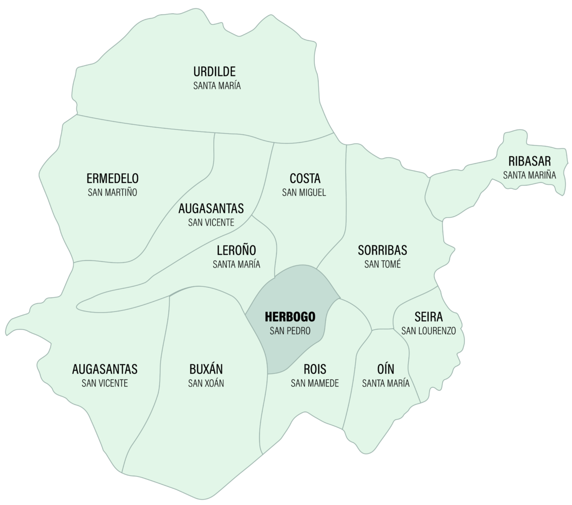 Mapa da Parroquia de Herbogo