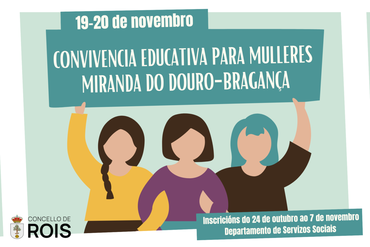 Cartel da convivencia educativa para mulleres en Portugal